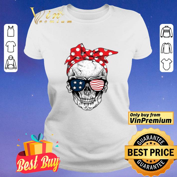 Skull Bandana Sunglass American flag shirt