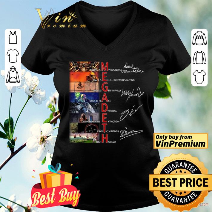 Megadeth band members signature shirt