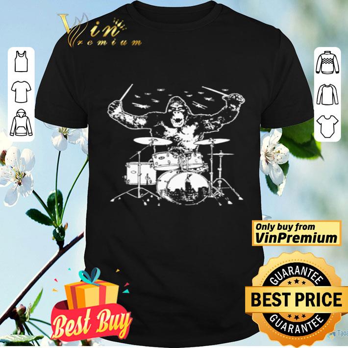 Bigfoot playing drum shirt