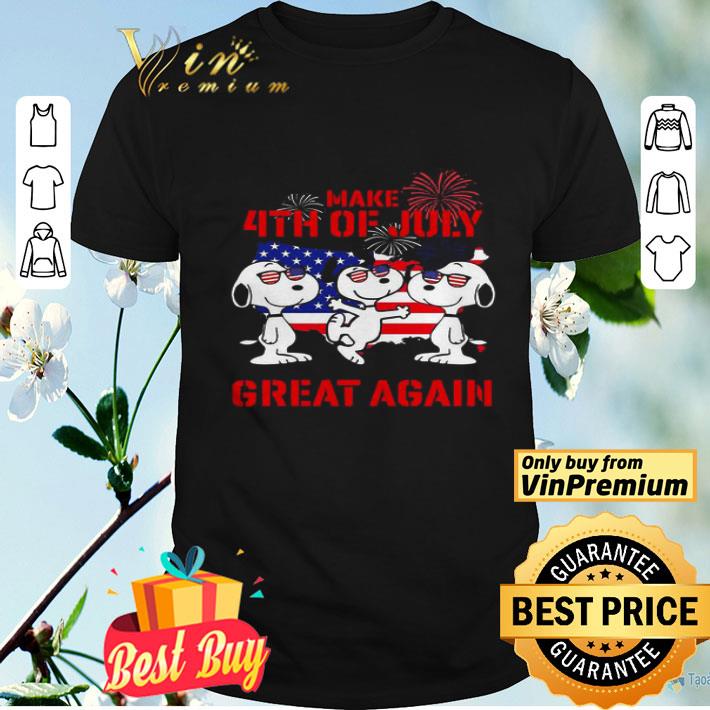 Snoopy make 4th of july great again shirt