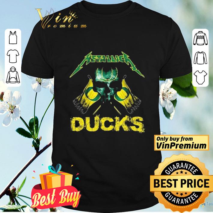 Skull metallica oregon ducks flag shirt