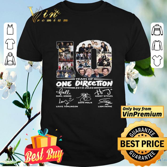 10 Years Of One Direction 2010 2020 Signatures shirt