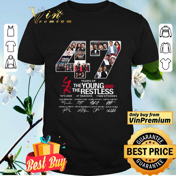 47 years of the young and the restless 1973-2020-47 seasons 11949 episodes signatures shirt