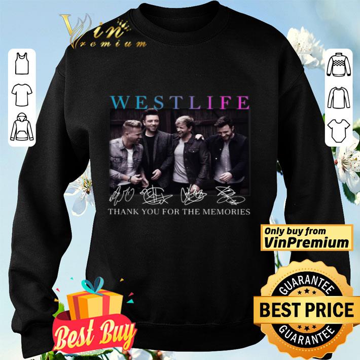 Westlife thank You for the memories signatures shirt Westlife thank You for the memories signatures shirt