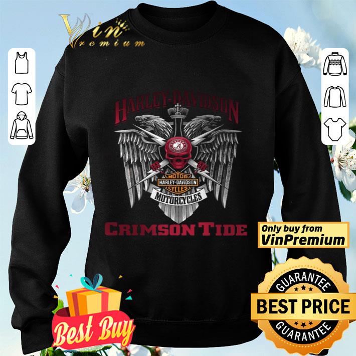 Harley Davidson Motor Cycles Crimson Tide shirt Harley Davidson Motor Cycles Crimson Tide shirt