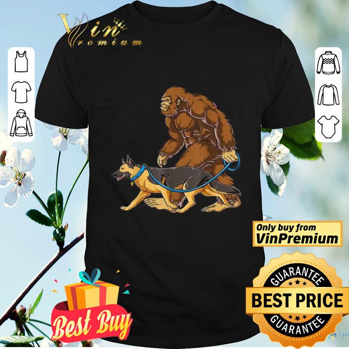 Bigfoot Walking German Shepherd shirt