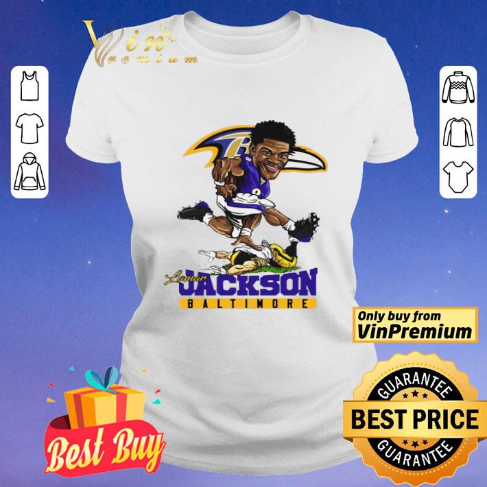 Jumping Lamar Jackson Baltimore Ravens shirt