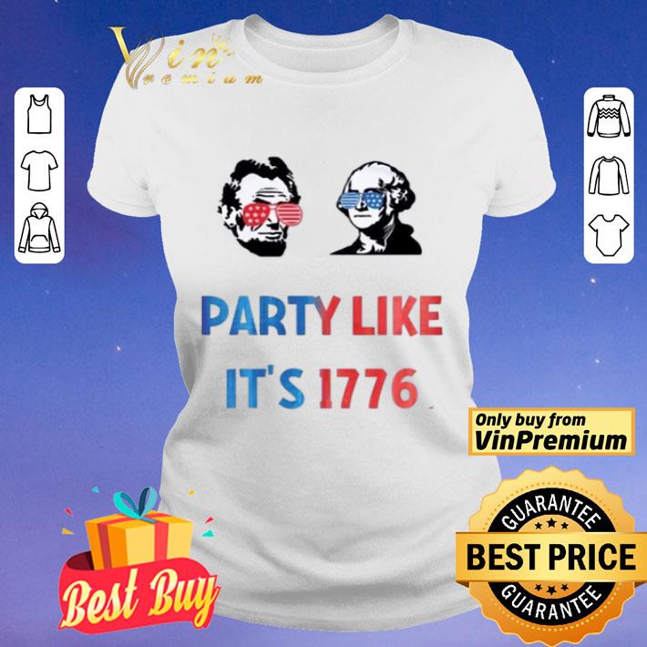Lincoln George Sloshington American Flag Party Like It's 1776 Happy 4th Of July shirt