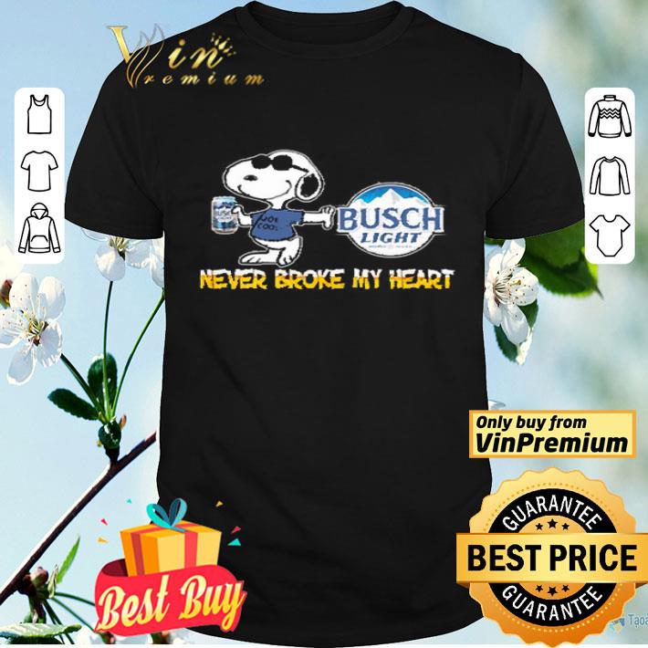 Snoopy Busch light never broke my heart shirt