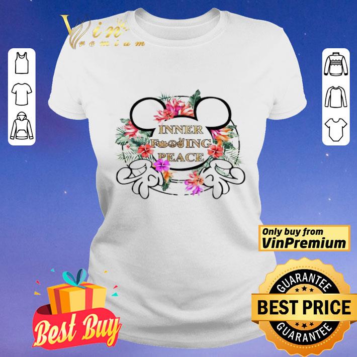 Mickey mouse inner fucking peace flowers shirt