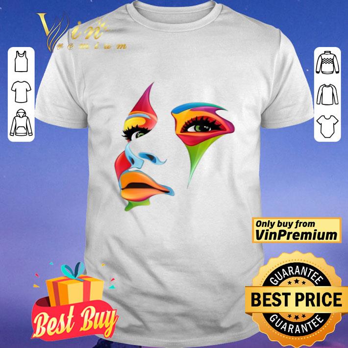 Abstract Colorful Woman Art Face shirt