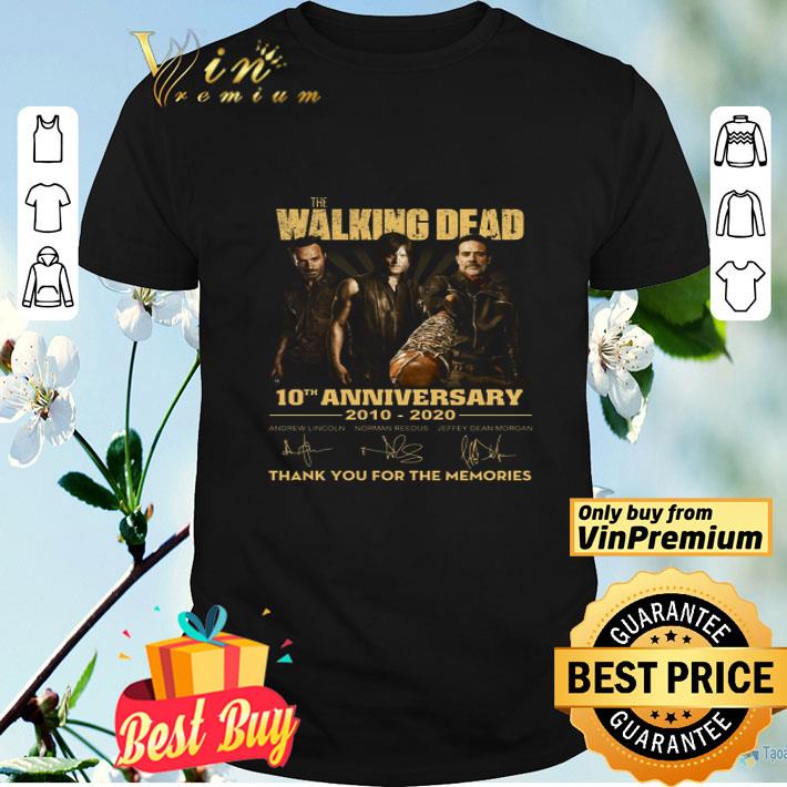 The Walking Dead 10th Anniversary 2010 2020 Signature Thank You shirt