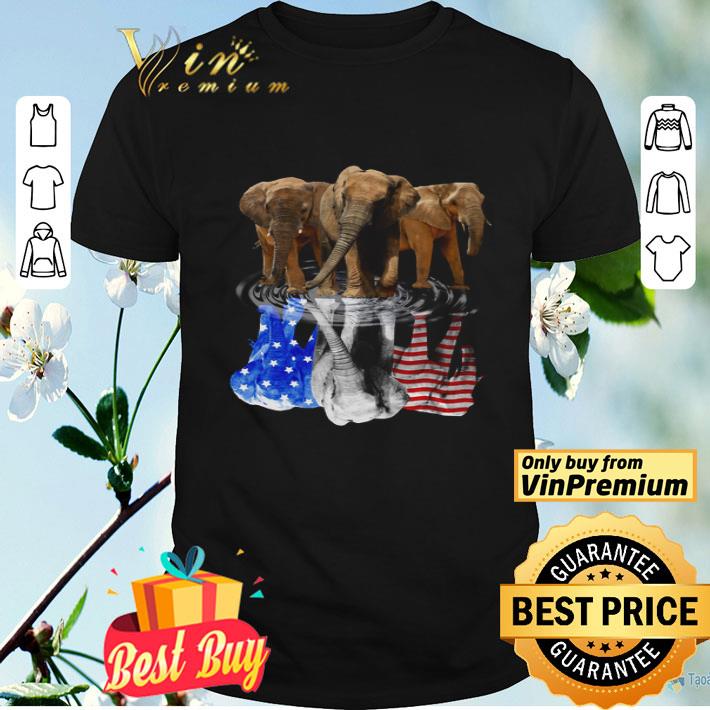 Elephants Water Elephant's American Flag Happy 4th Of July shirt