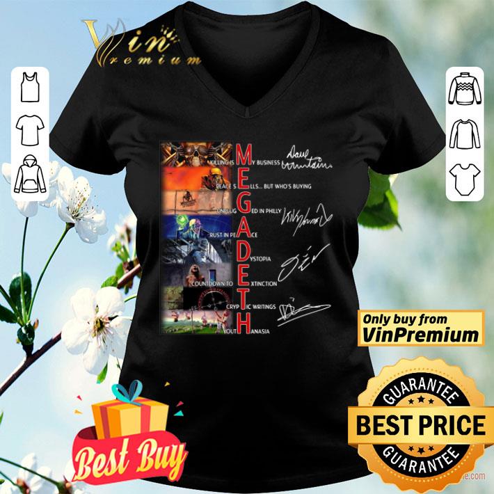 Megadeth Killing Is My Business Rust In Peace Signatures shirt