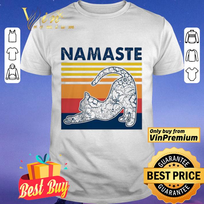 Cat Yoga Namaste Black Best Vintage shirt