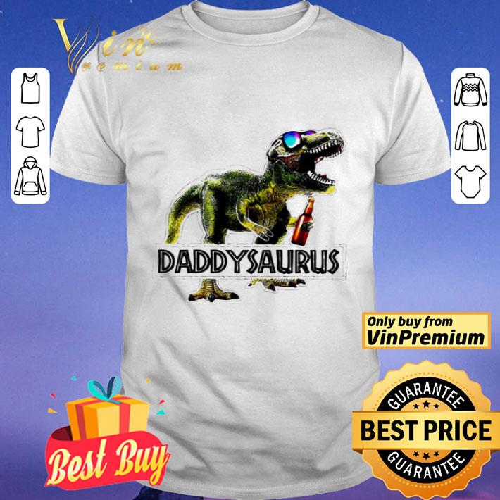 Daddysaurus drinking beer party shirt