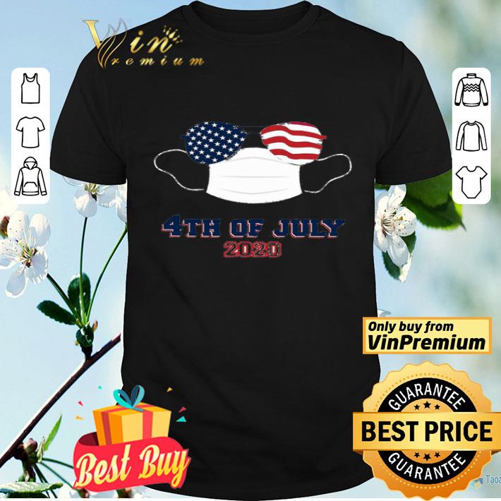 Face Mask And Glasses American Flag 4th Of July 2020 shirt