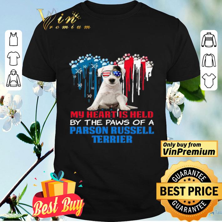 Heart Paw America My Heart Is Held By The Paws Of A Parson Russell Terrier shirt