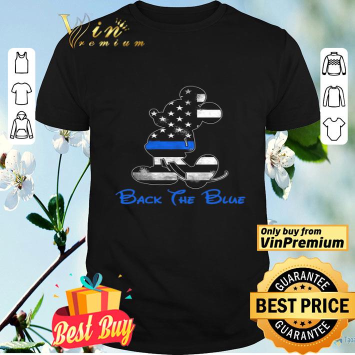 Mickey Mouse American Flag Back The Blue shirt