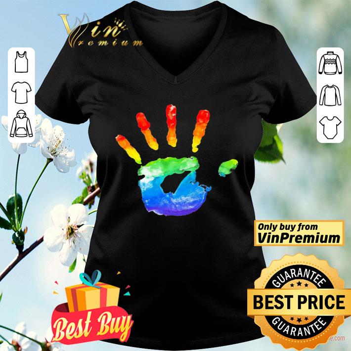 Rainbow Hand Puzzle LGBT Autism shirt