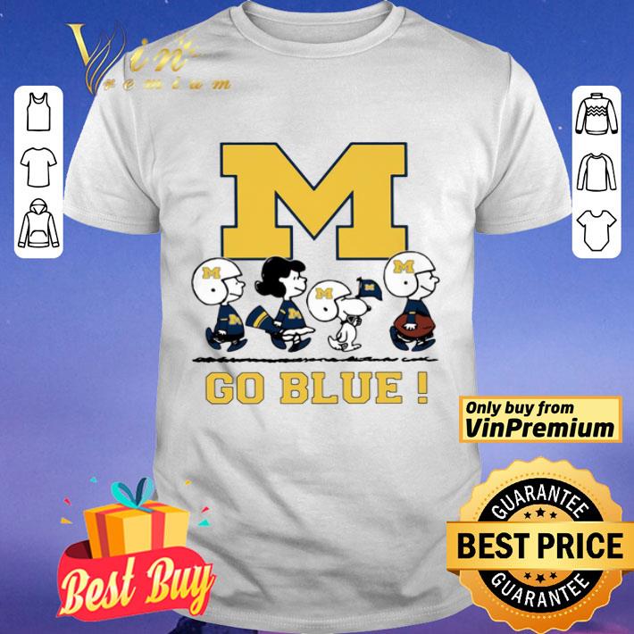 Peanuts Michigan Wolverines Go Blue shirt