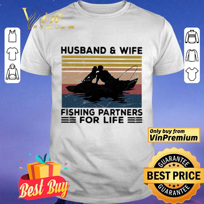 Husband and wife fishing partners for life vintage shirt