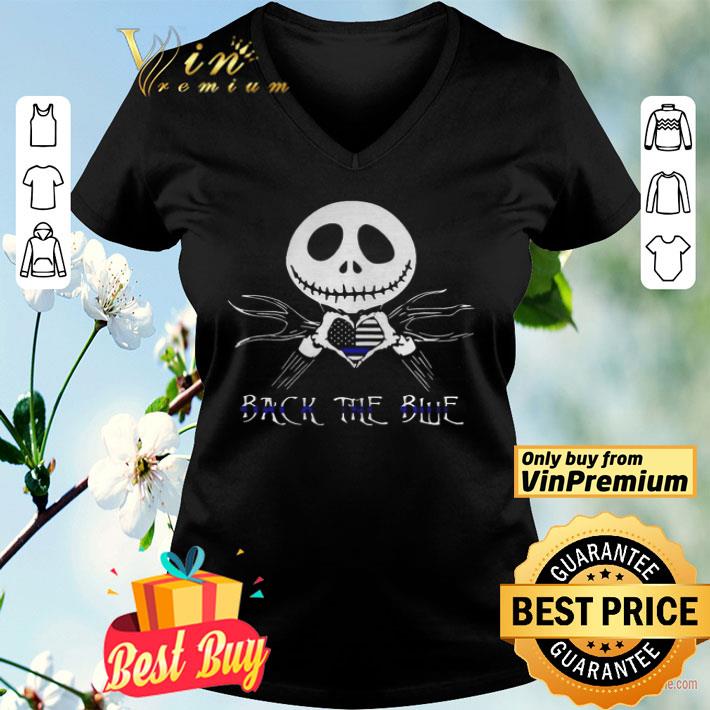 Jack Skellington Back The Blue American Flag shirt