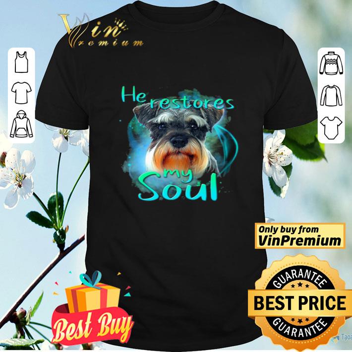 Schnauzer He Restores My Soul shirt