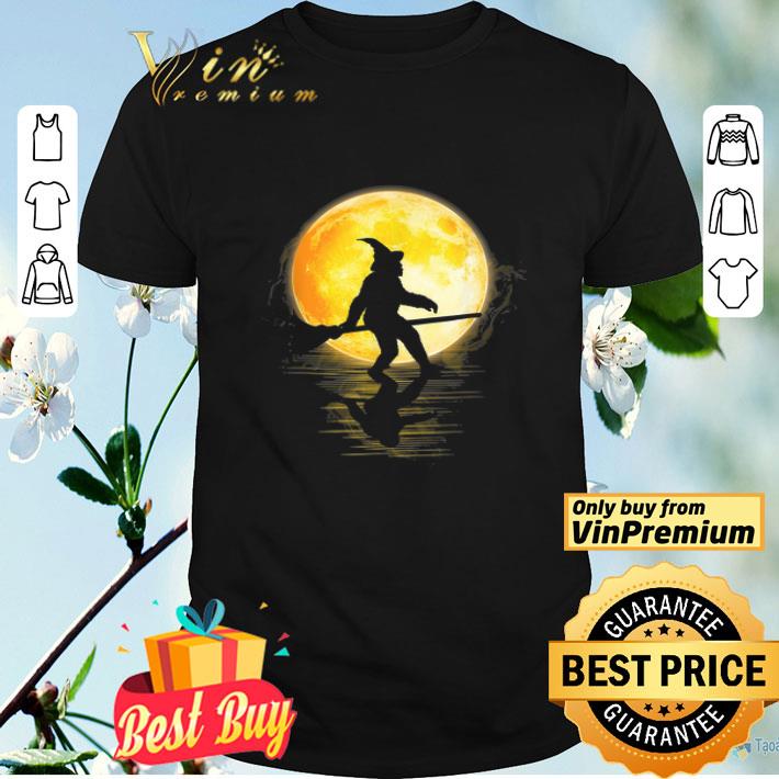 Bigfoot Witches Broom Halloween shirt