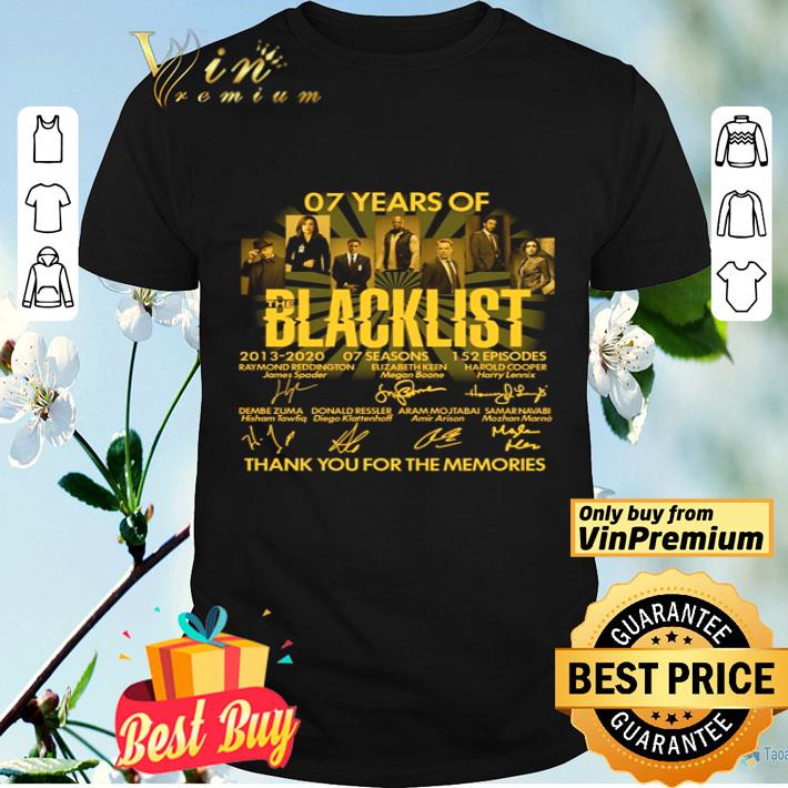 07 years of Blacklist thank you for the memories signature shirt