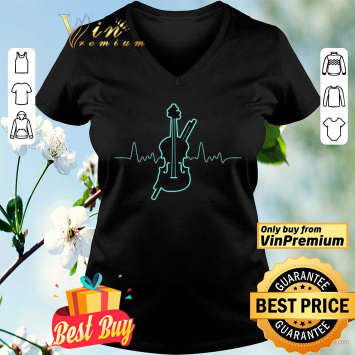 Love Violin Heartbeat Musical Blue Light shirt