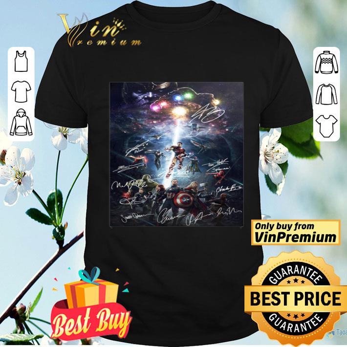 Marvel Superheroes Avengers Characters Signatures Poster shirt