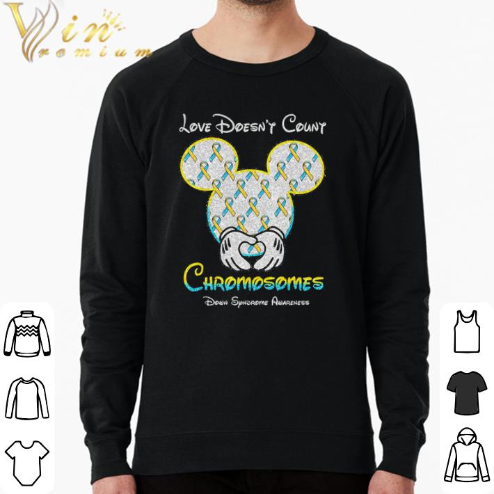 Top Mickey Disney love doesn’t count Chromosomes down syndrome awareness shirt 7 Top Mickey Disney love doesn’t count Chromosomes down syndrome awareness shirt