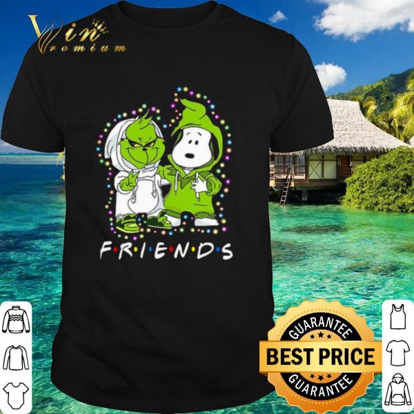 Official Friend Baby Grinch and Snoopy Christmas Light shirt 1