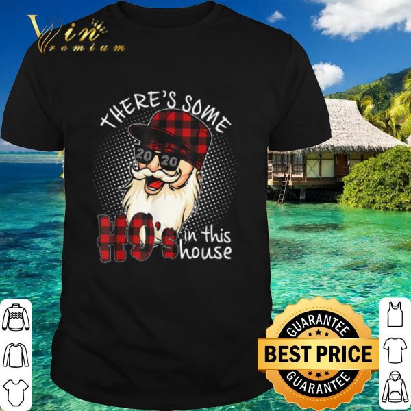 Best Buffalo Santa Claus There's Some Hos In this House Christmas shirt 1