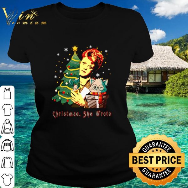 Top Jessica Fletcher Cat Christmas she wrote shirt 2