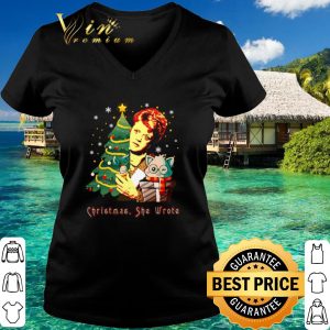 Top Jessica Fletcher Cat Christmas she wrote shirt 5