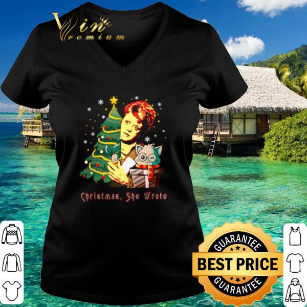 Top Jessica Fletcher Cat Christmas she wrote shirt 3