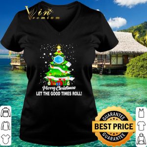Top Christmas tree Merry Christmas let the good times roll shirt 5
