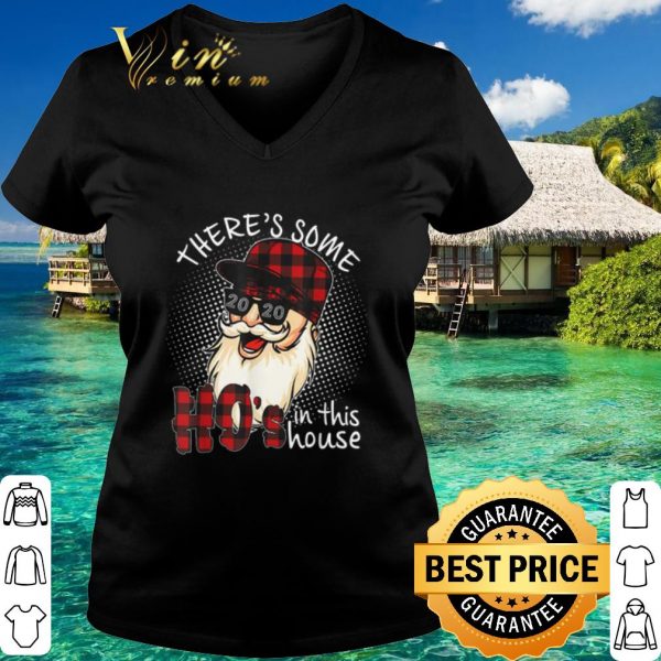 Best Buffalo Santa Claus There's Some Hos In this House Christmas shirt 3