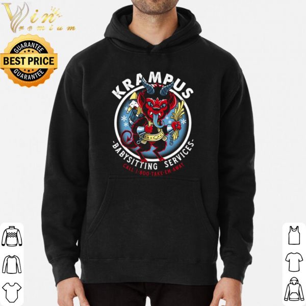 Krampus babysitting services vintage shirt 3