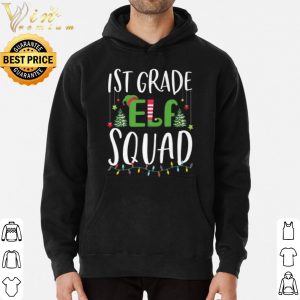 1st Grade Elf Squad tree light christmas shirt 5