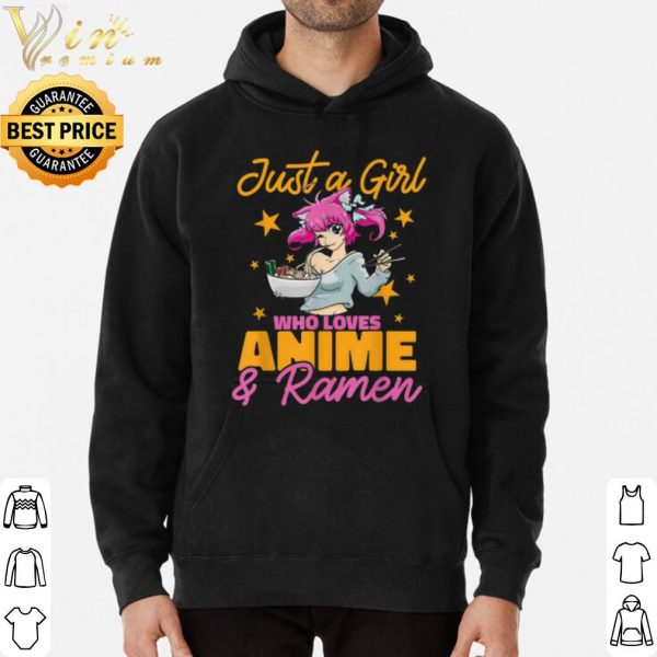Anime Just a Girl Who Loves Anime and Ramen shirt 3