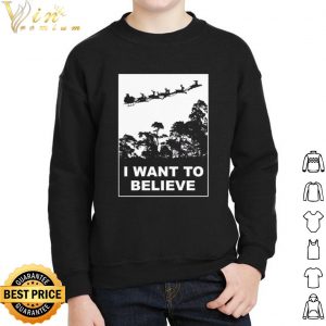 Santa claus I want to believe shirt 4