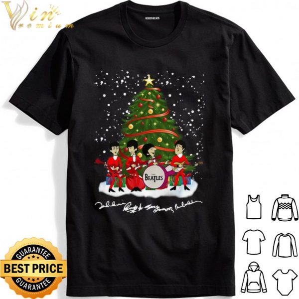 The Beatles Tree Christmas Signature shirt 1