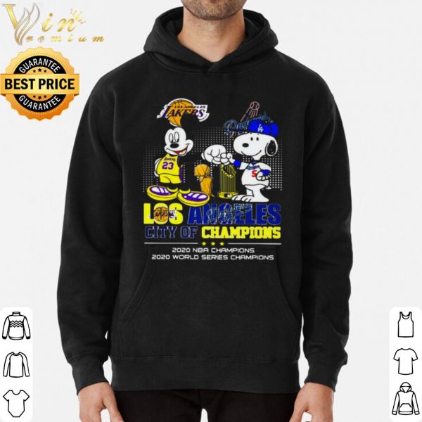 Mickey Mouse And Snoopy Los Angeles City Of Champions 2020 shirt 3