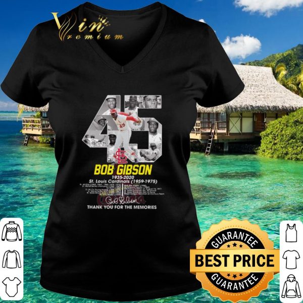Top Bob Gibson St Louis Cardinals 1959 1975 thank you for the memories shirt 3