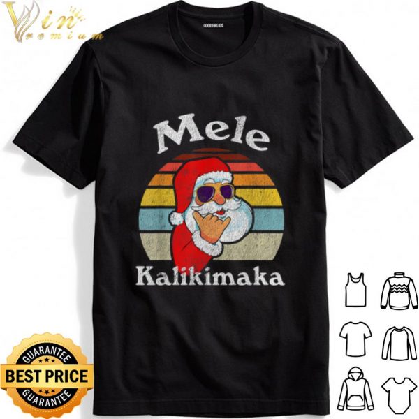 Mele Kalikimaka Santa Shaka Hawaii Vintage shirt 1