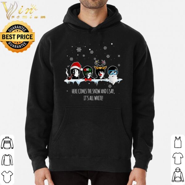 The Beatles Christmas here comes the snow and i say It's all white shirt 3