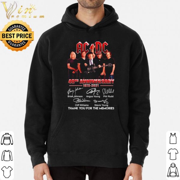 ACDC 48th Anniversary 1973 2021 thank you for the memories signature shirt 3